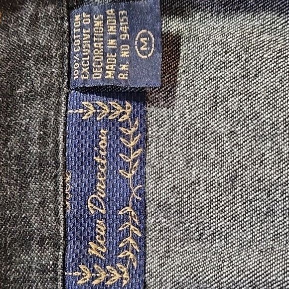 New Direction Black Denim Jacket 100% Cotton Embroidered & Beads Sz M - Picture 8 of 8